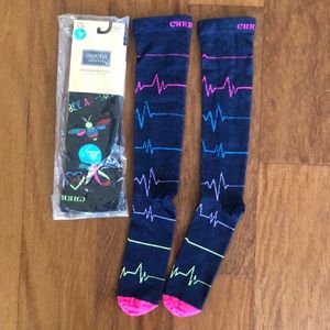 Nurse compression socks, new. Ladies shoe size 6-11.